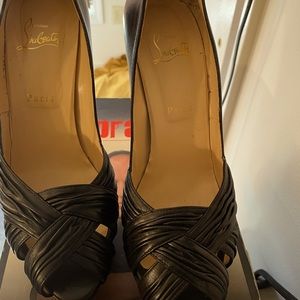 Black Peek Toe Christian Louboutin.